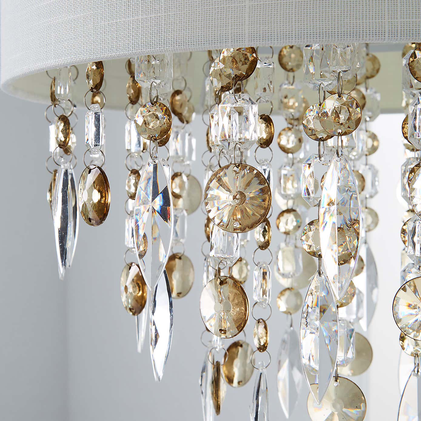 Mila Ivory Jewel Shade Easy Fit Pendant Shade