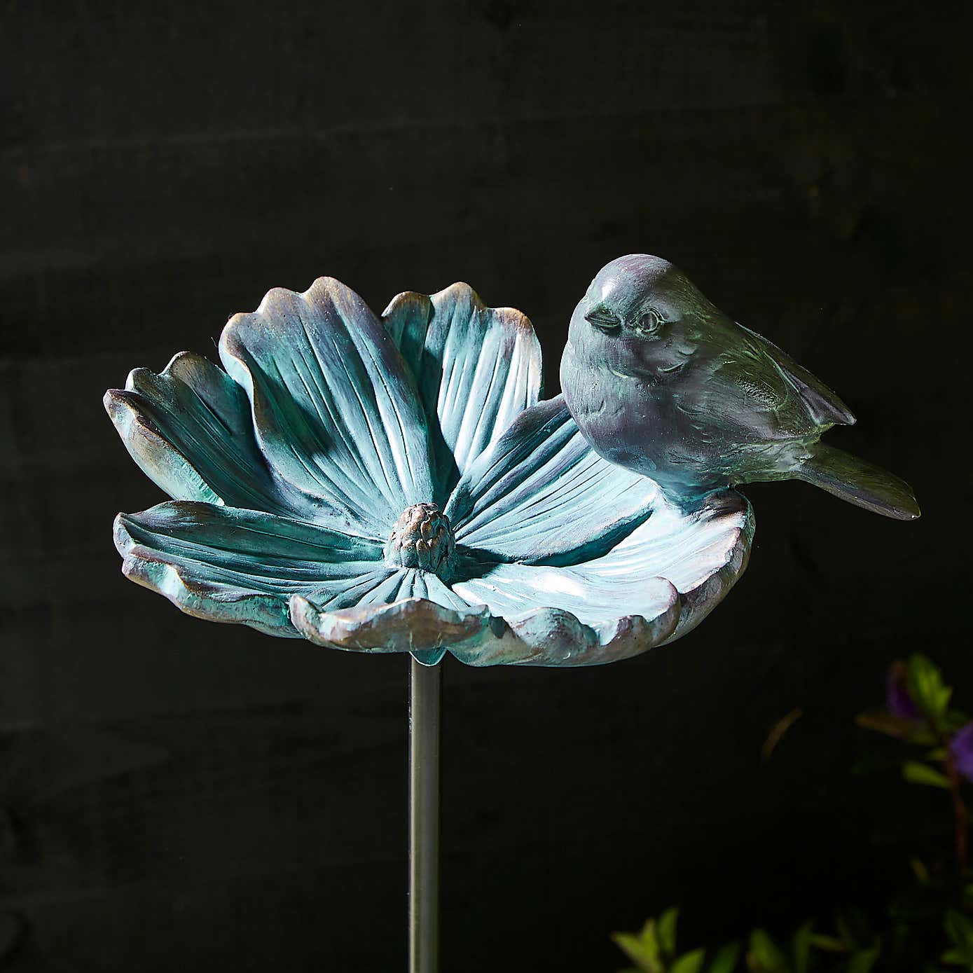 Bronze Resin Bird On Stake