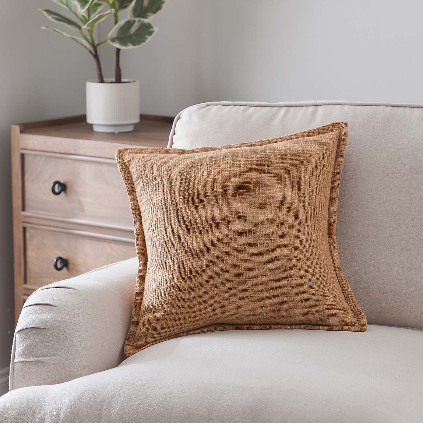 Westcott Cotton Velvet Slub Square Cushion