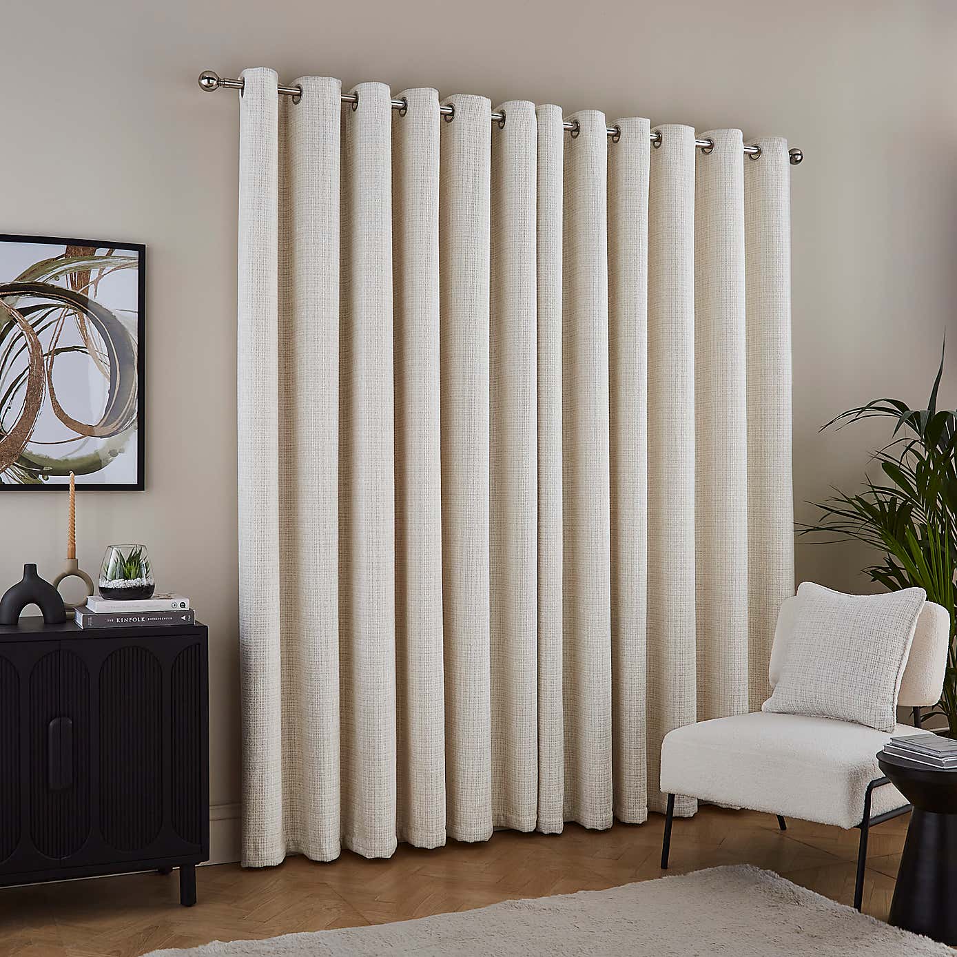 Cashton Chenille Heavyweight Eyelet Curtains