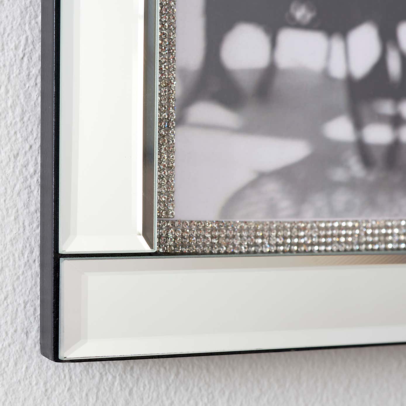 Mirrored Diamonte Photo Frame