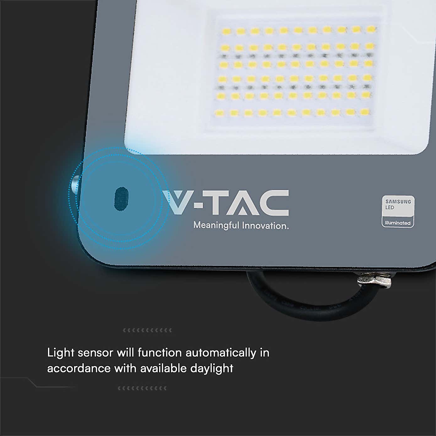 V-TAC 30W LED Floodlight Outdoor Sensor Wall Light