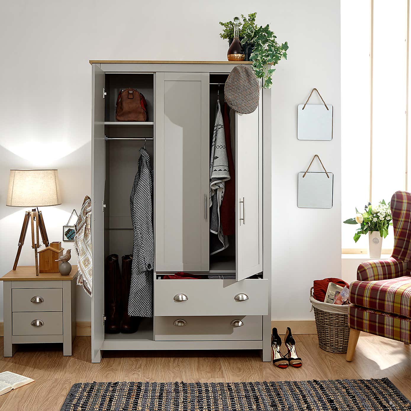 Lancaster Triple Wardrobe