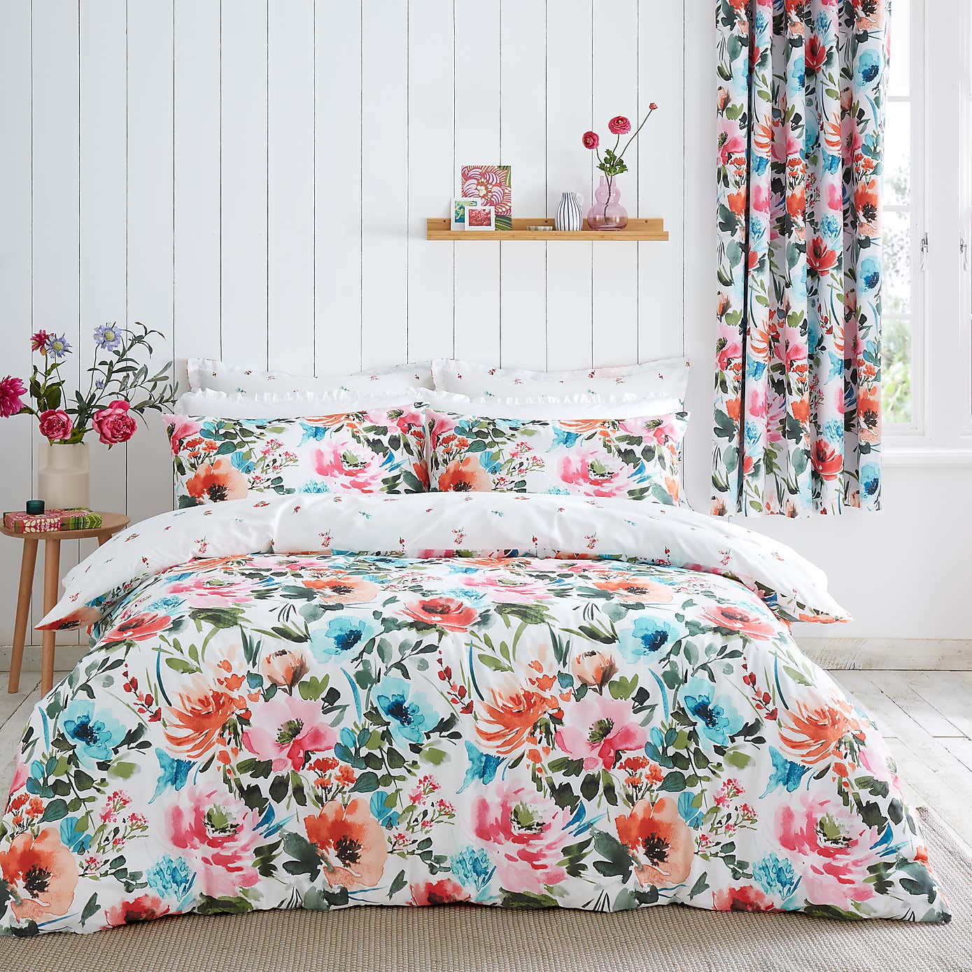 Malin Summer Blooms Blackout Eyelet Curtains