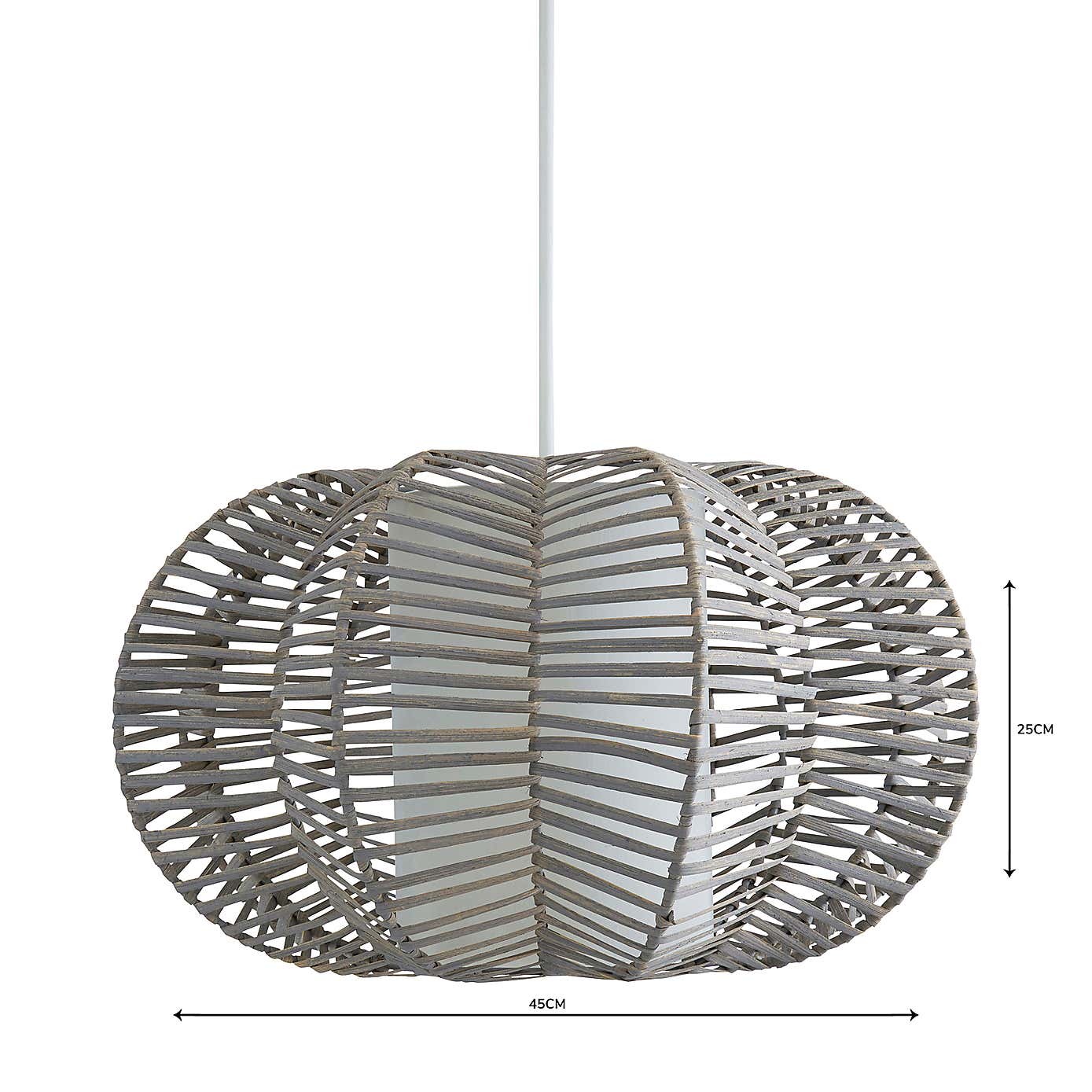 Weave Wicker Natural Easy Fit Pendant Shade