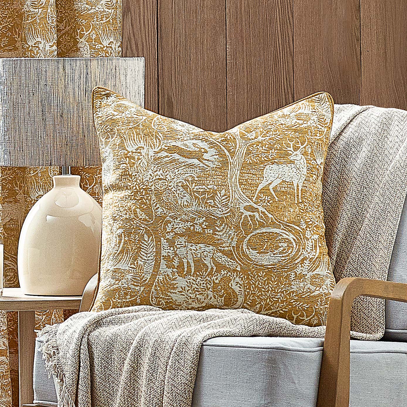 furn Winter Woods Square Cushion Cover