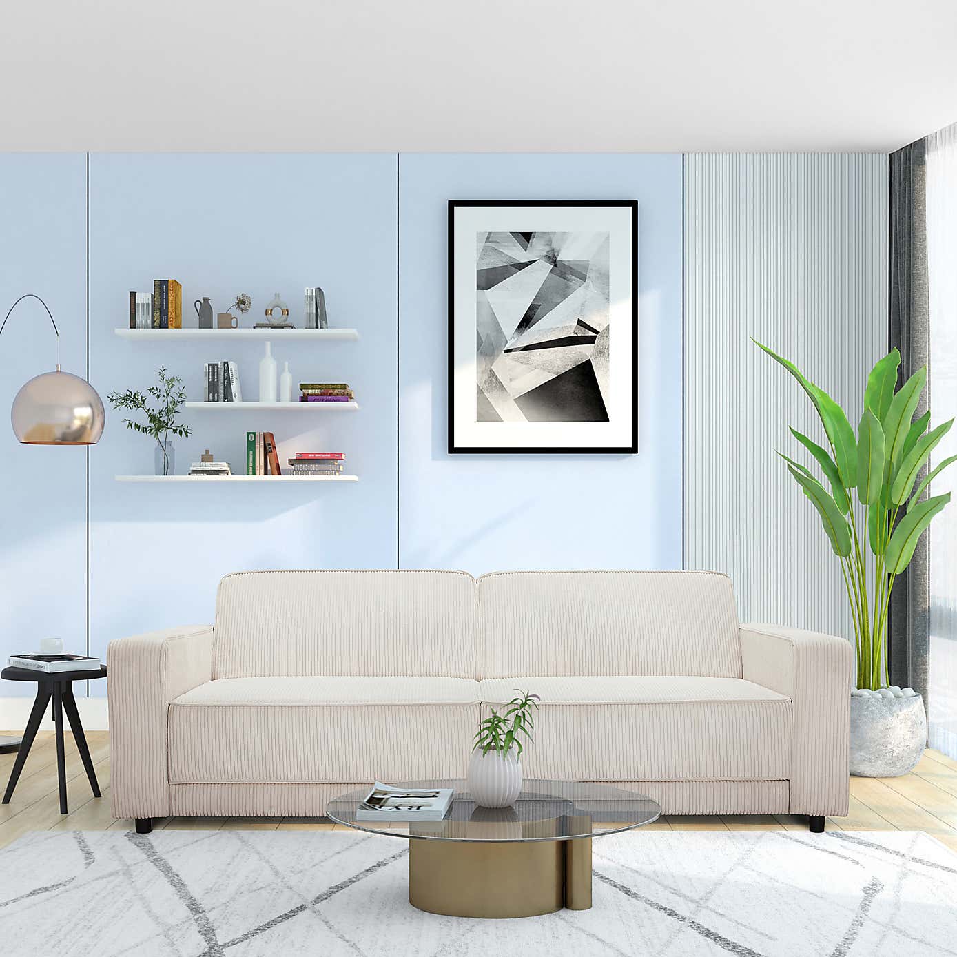 Allie Corduroy 3 Seater Sofa Bed