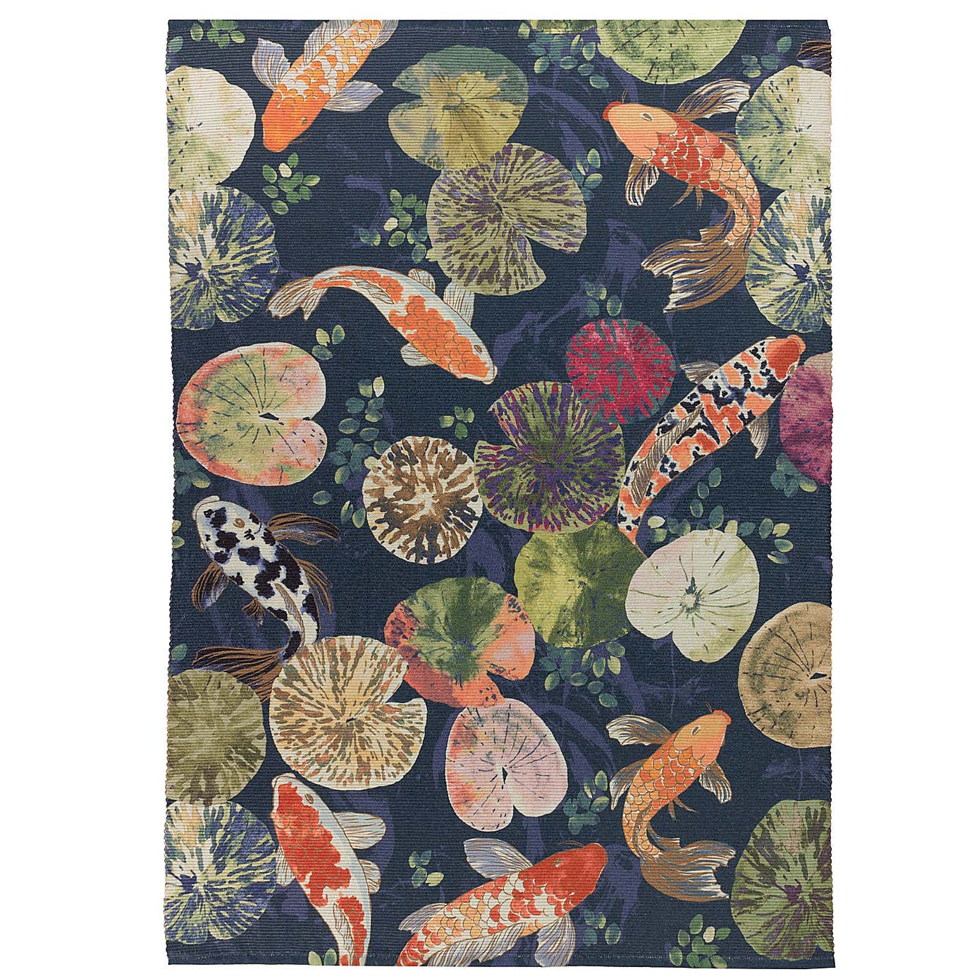 Paoletti Koi Midnight Washable Indoor Outdoor Rug