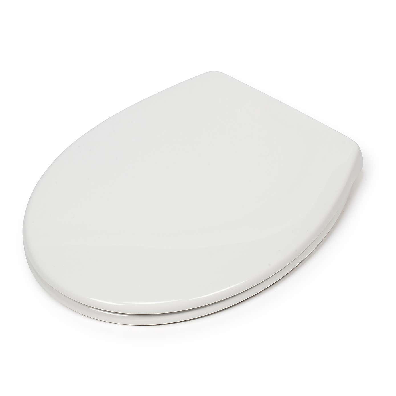 Croydex Lomond White Stick-n-Lock Oval Family Toilet Seat