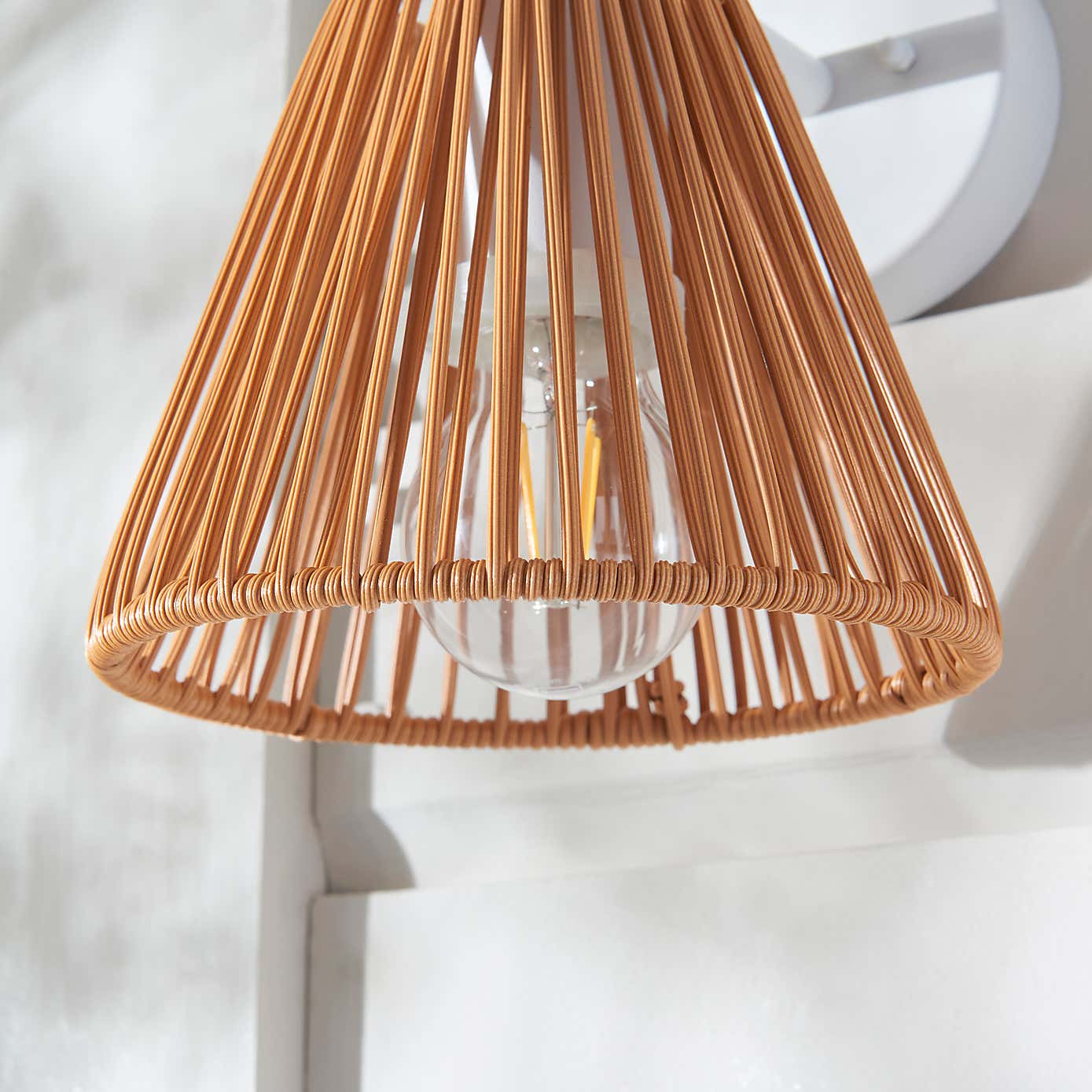 Kenia Rattan Outdoor Wall Light