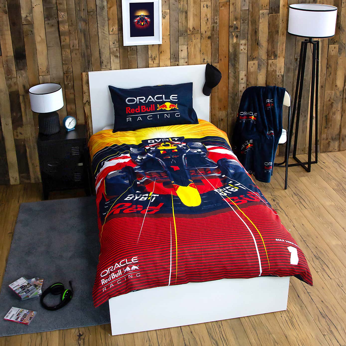Red Bull Speed Single Duvet Cover and Pillowcase Set