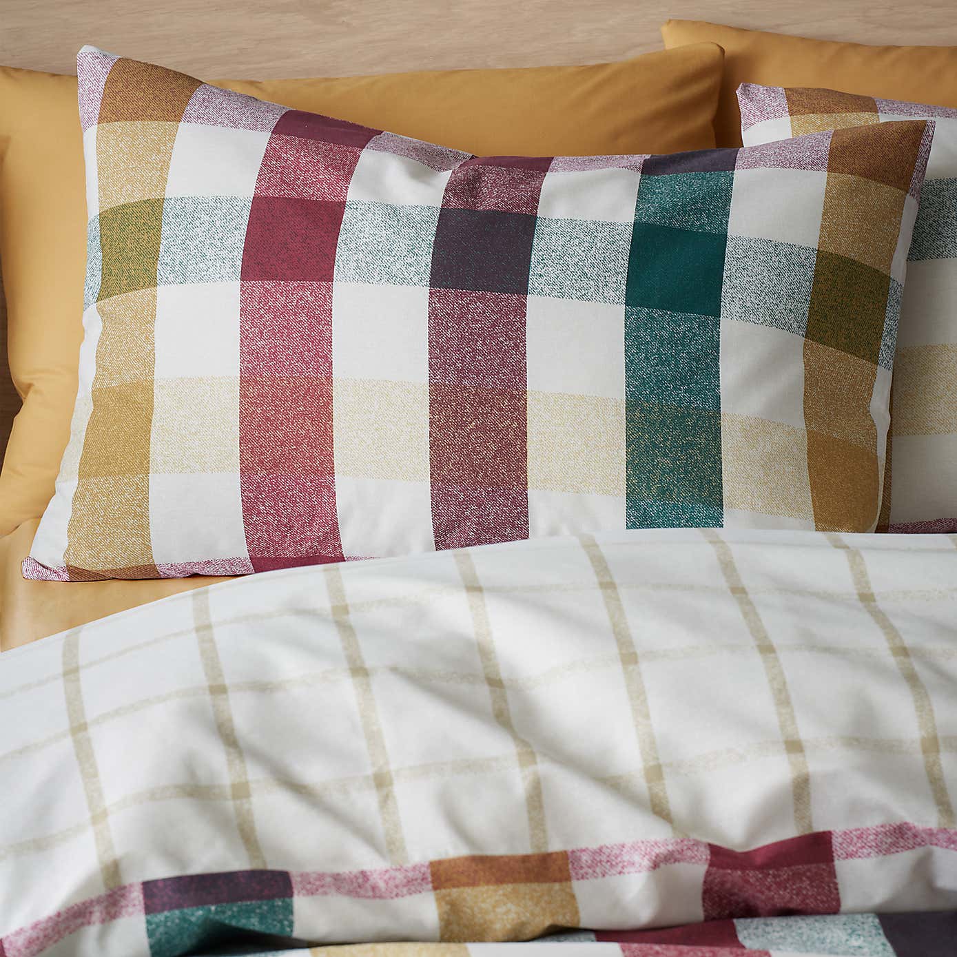 Catherine Lansfield Autumn Check Duvet Cover Set