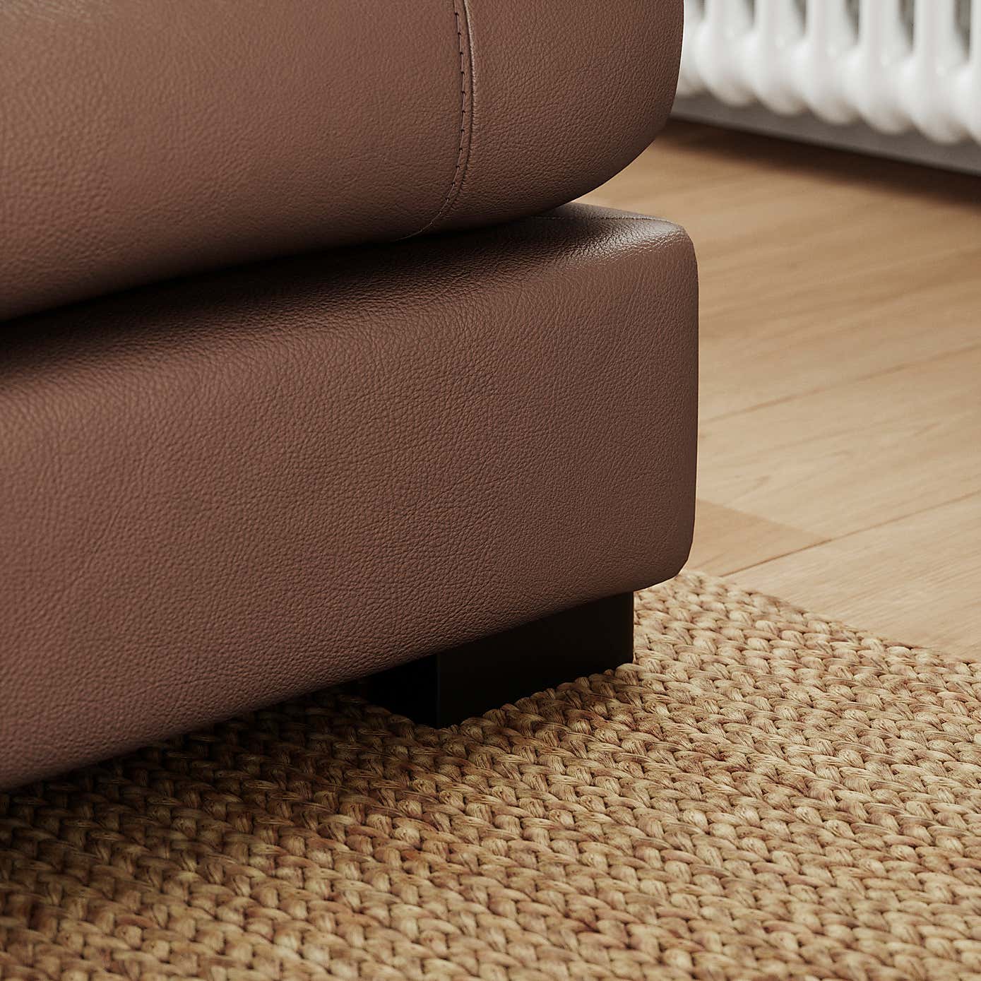 Carson Classic Leather Large Corner Chaise Sofa