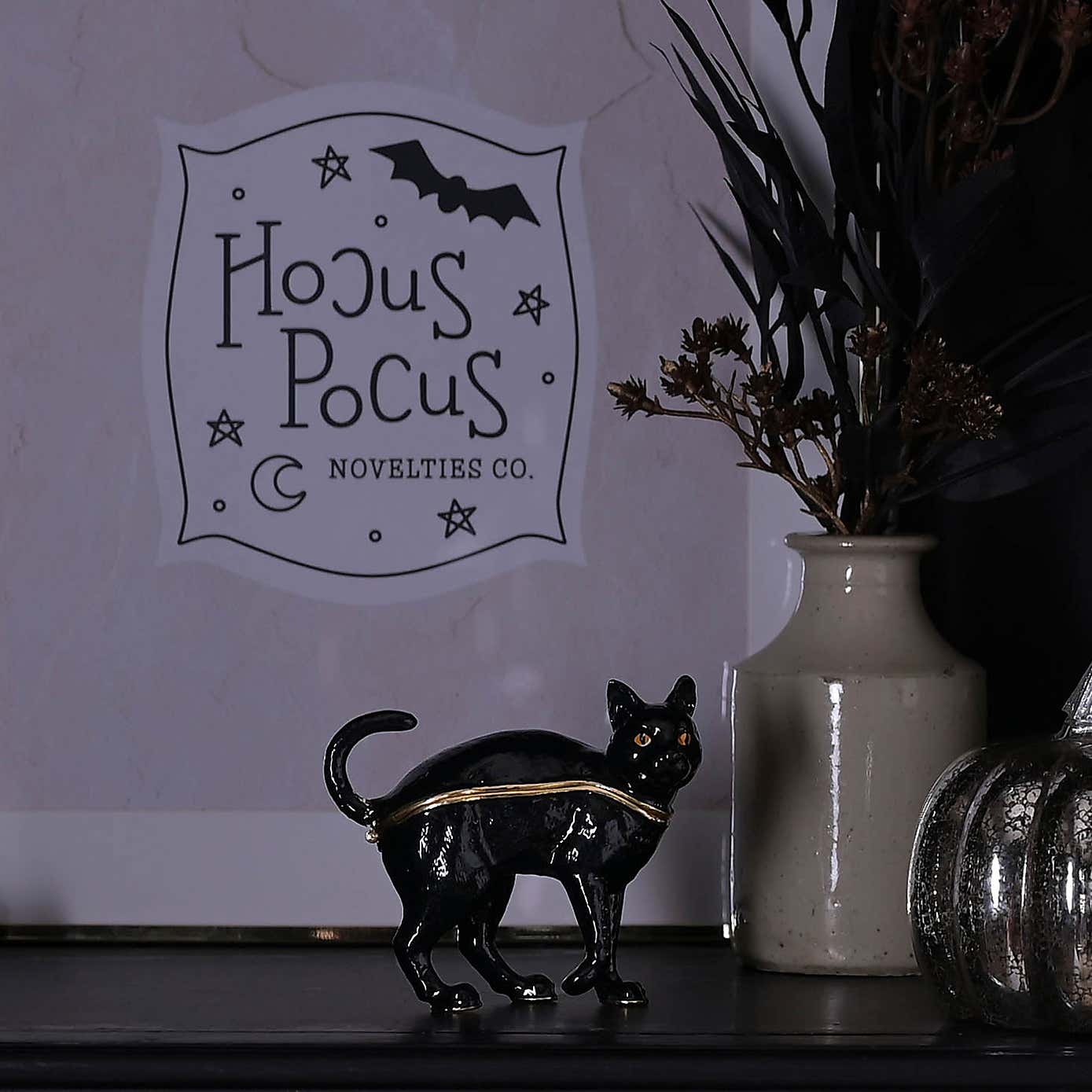 Black Cat Trinket Box