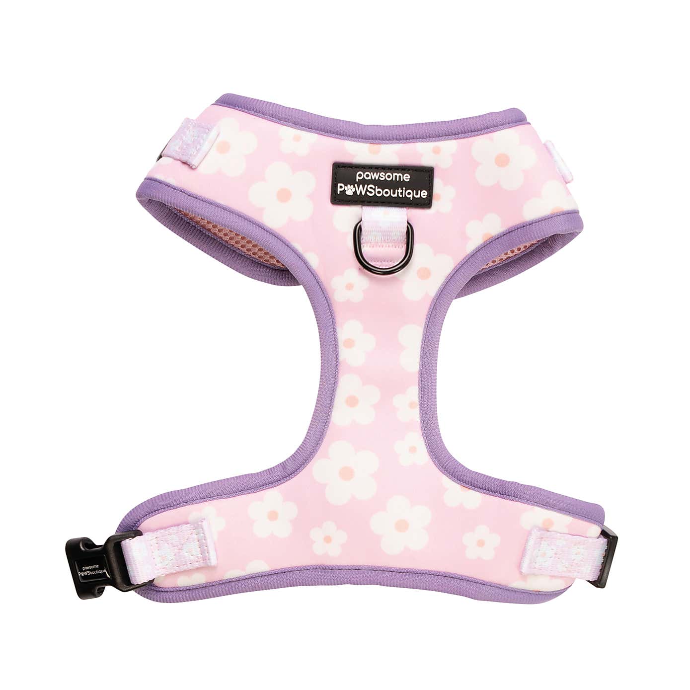 Pink Flowers Adjustable Dog Harness