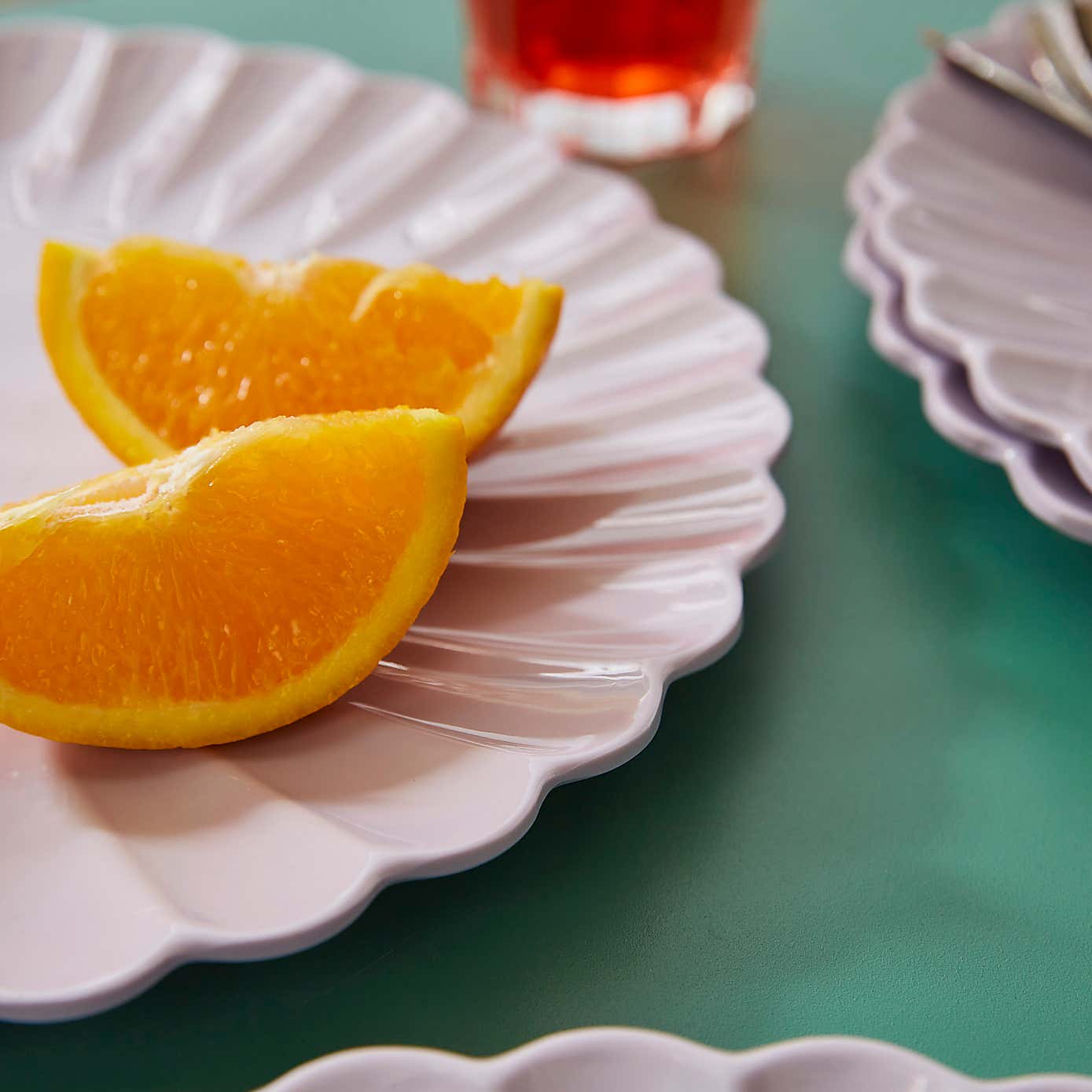 Lilac Scallop Picnic Plate