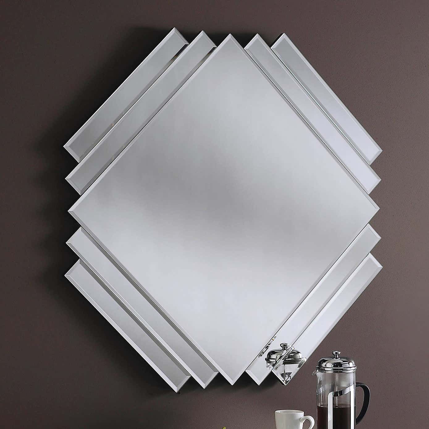 Yearn Art Deco Square Wall Mirror