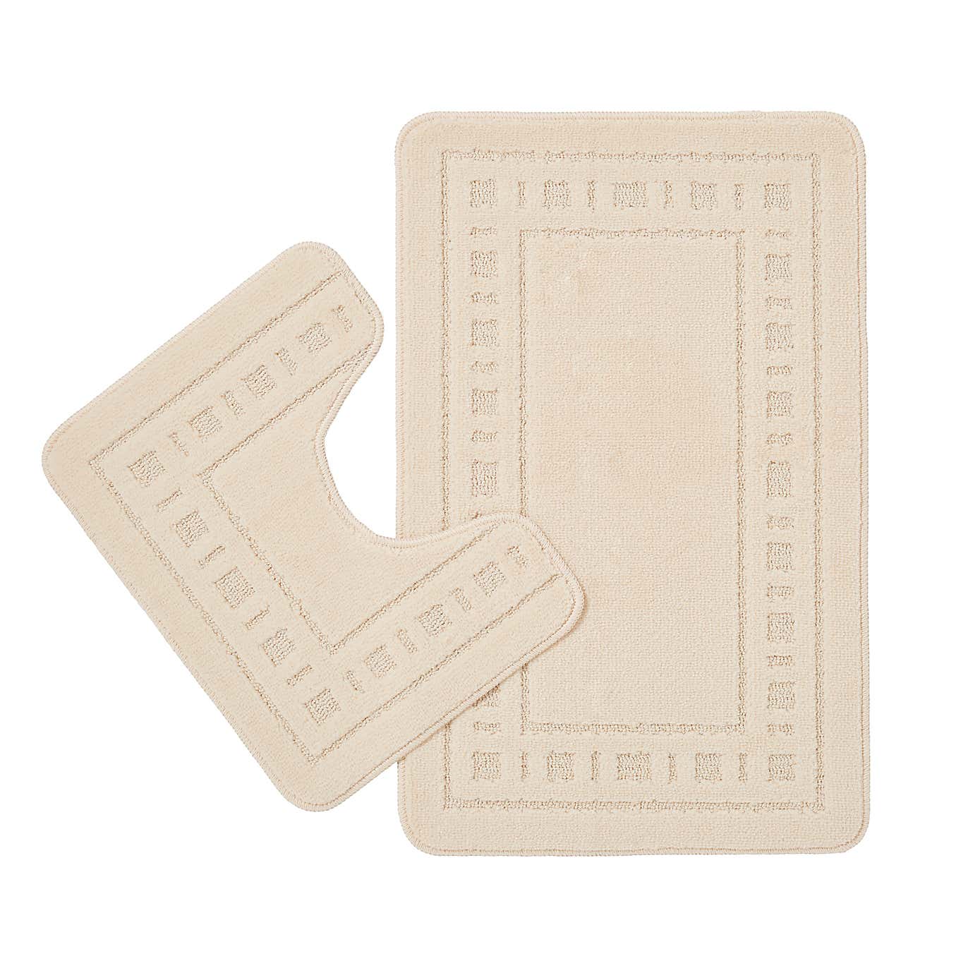 Catherine Lansfield Armoni Bath and Pedestal Mat Set