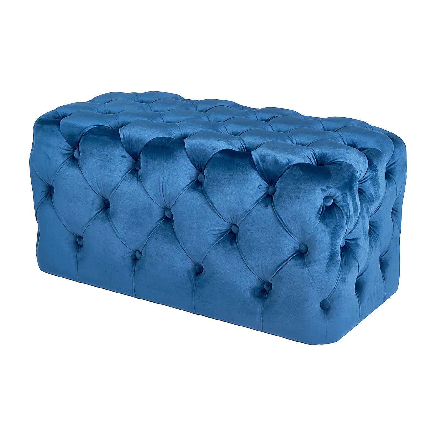 Seraphina Velvet Buttoned Ottoman