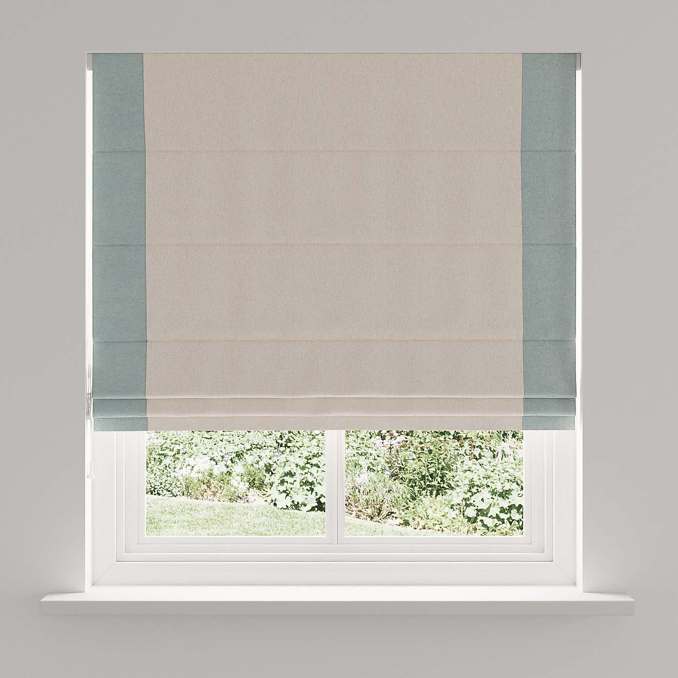 Luna Bordered Blackout Roman Blind