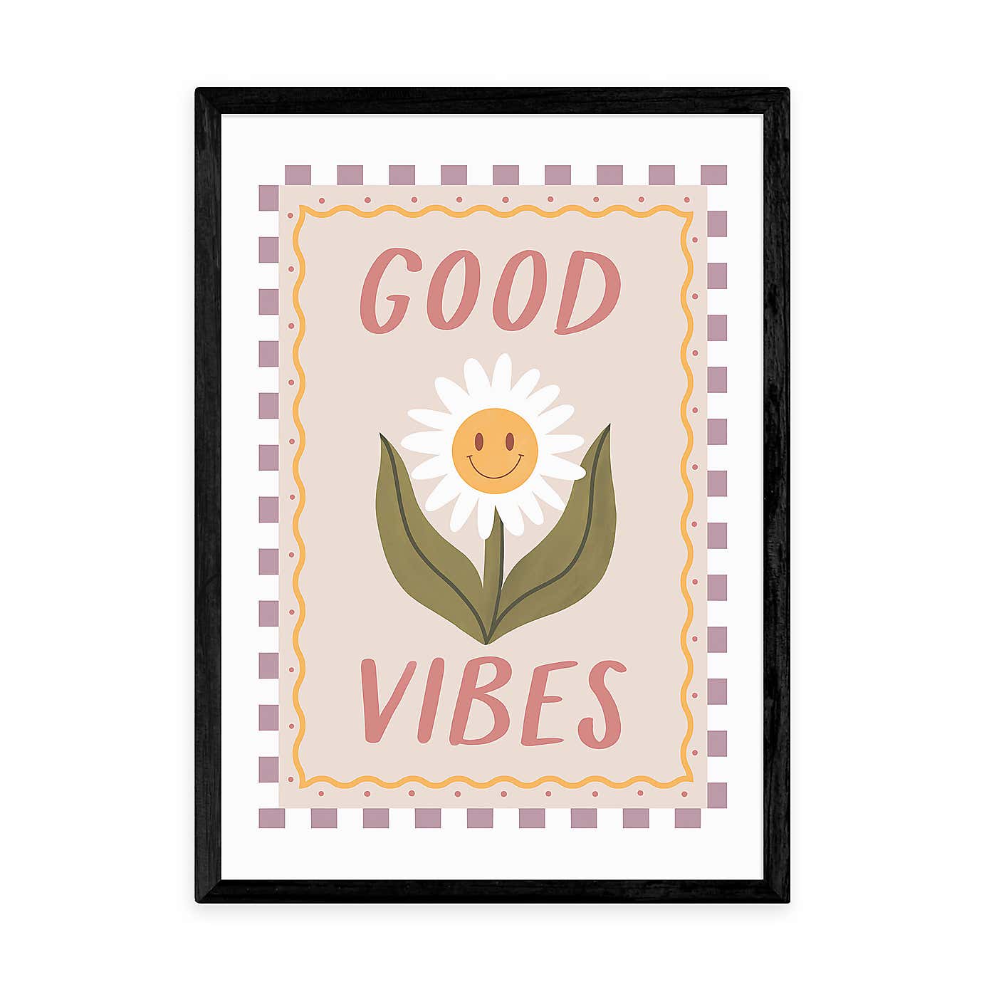 East End Prints Good Vibes Daisy Print by Kid of the Village