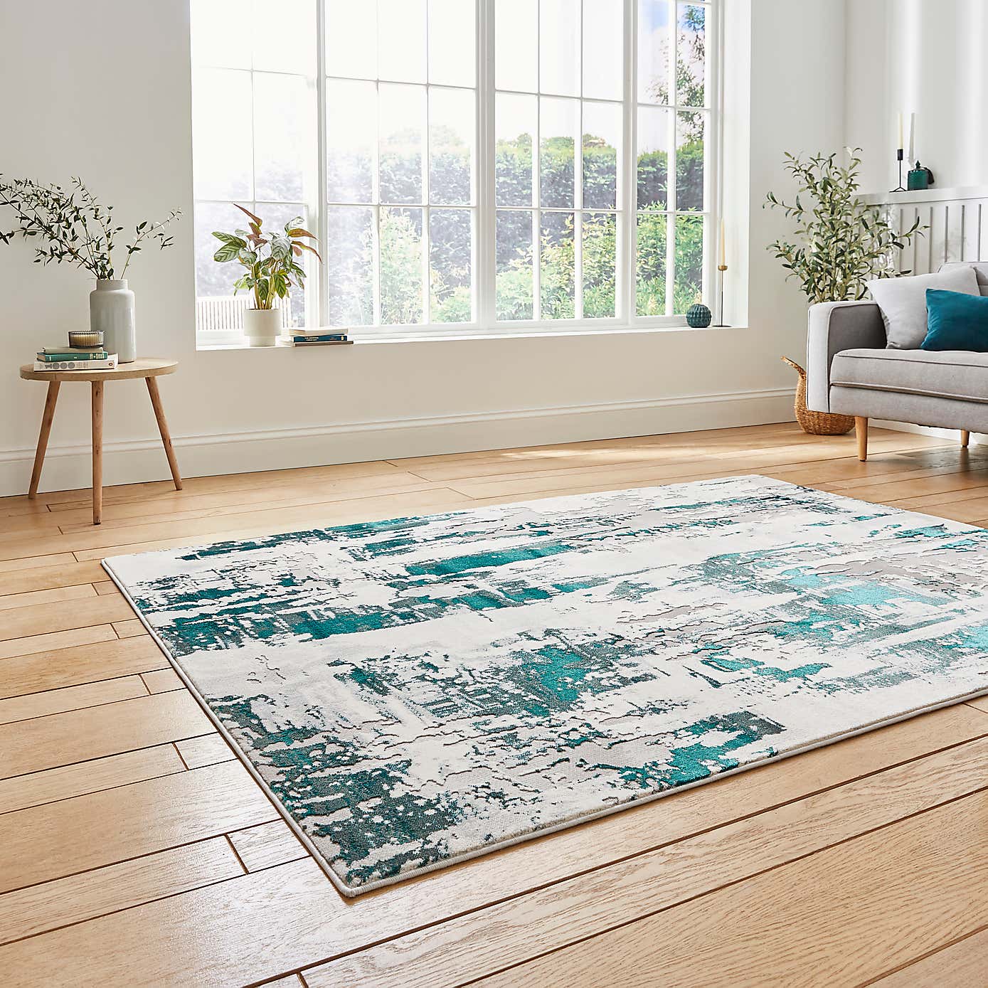 Apollo Marble Effect Washable Rug