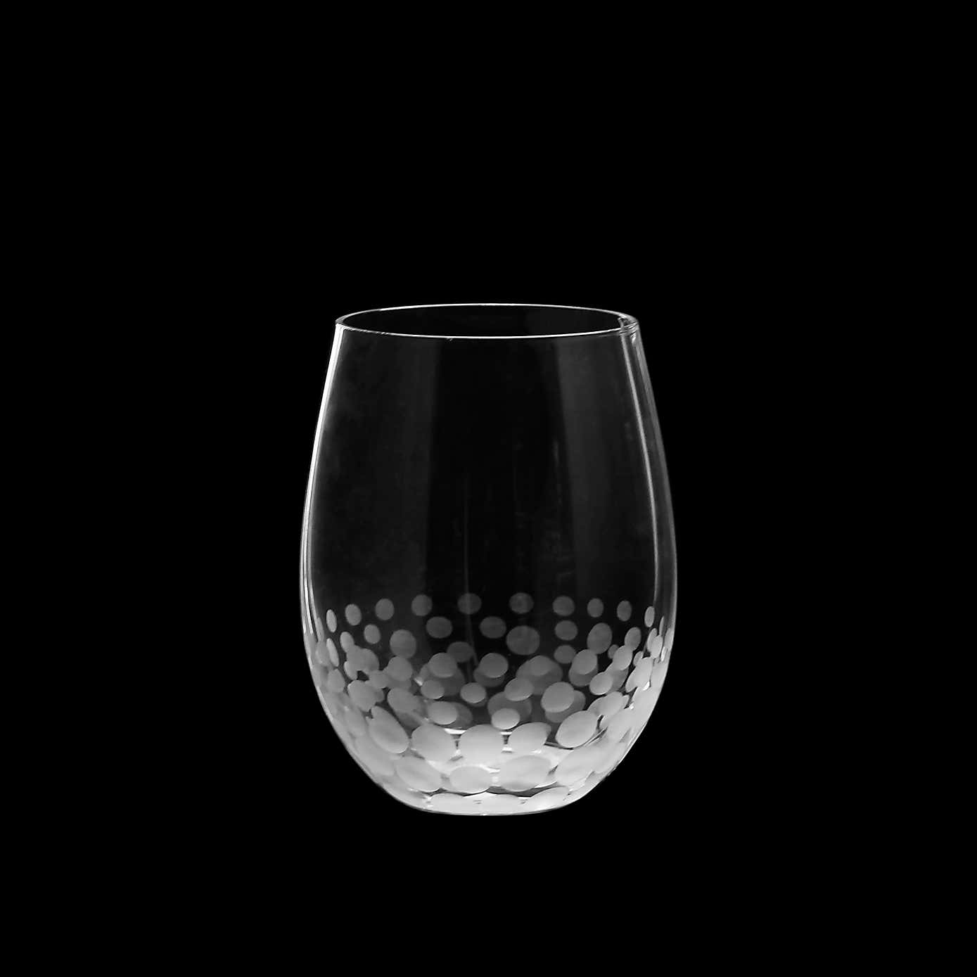 Spot Etched Tumbler Glass