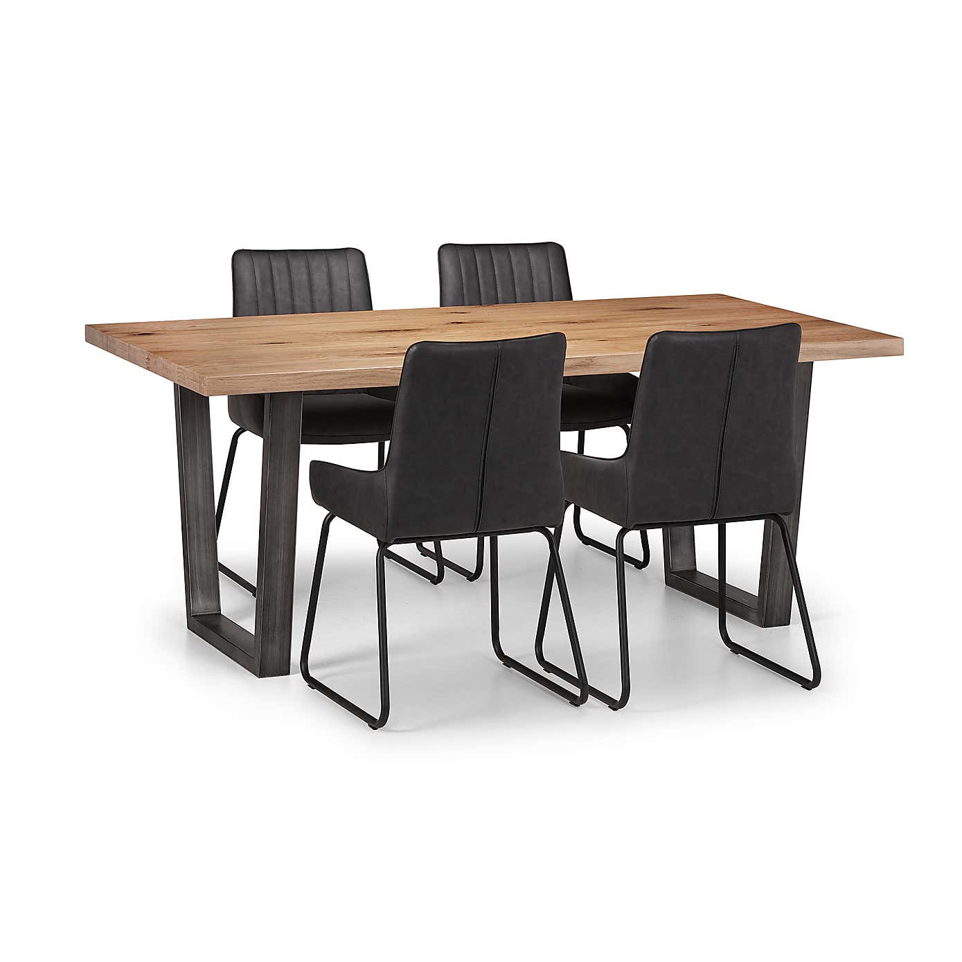 Soho Set Of 2 Dining Chairs, Faux Leather