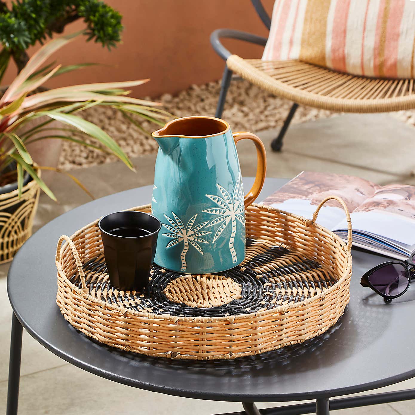 Woven Tray with Handles