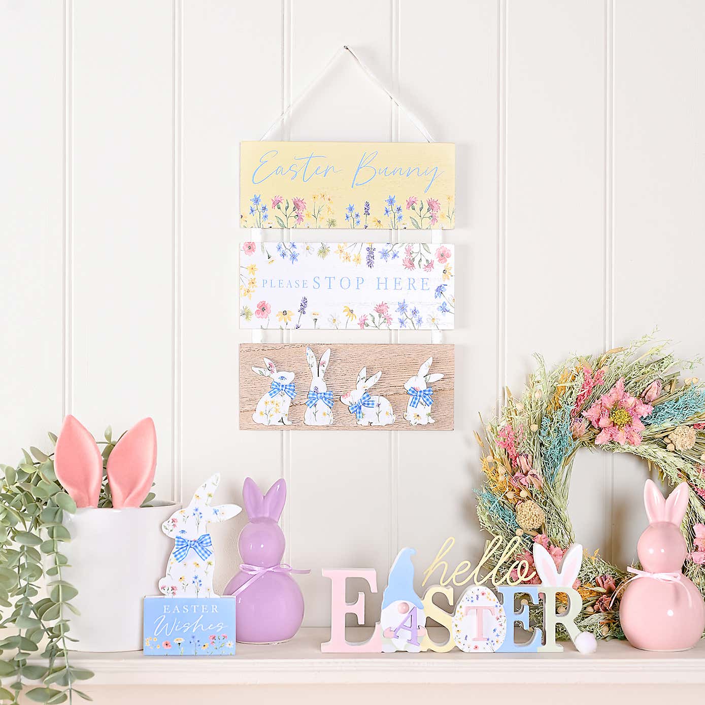 Eggs Traordinary Gifting Company Flocked Bunny Ears Planter