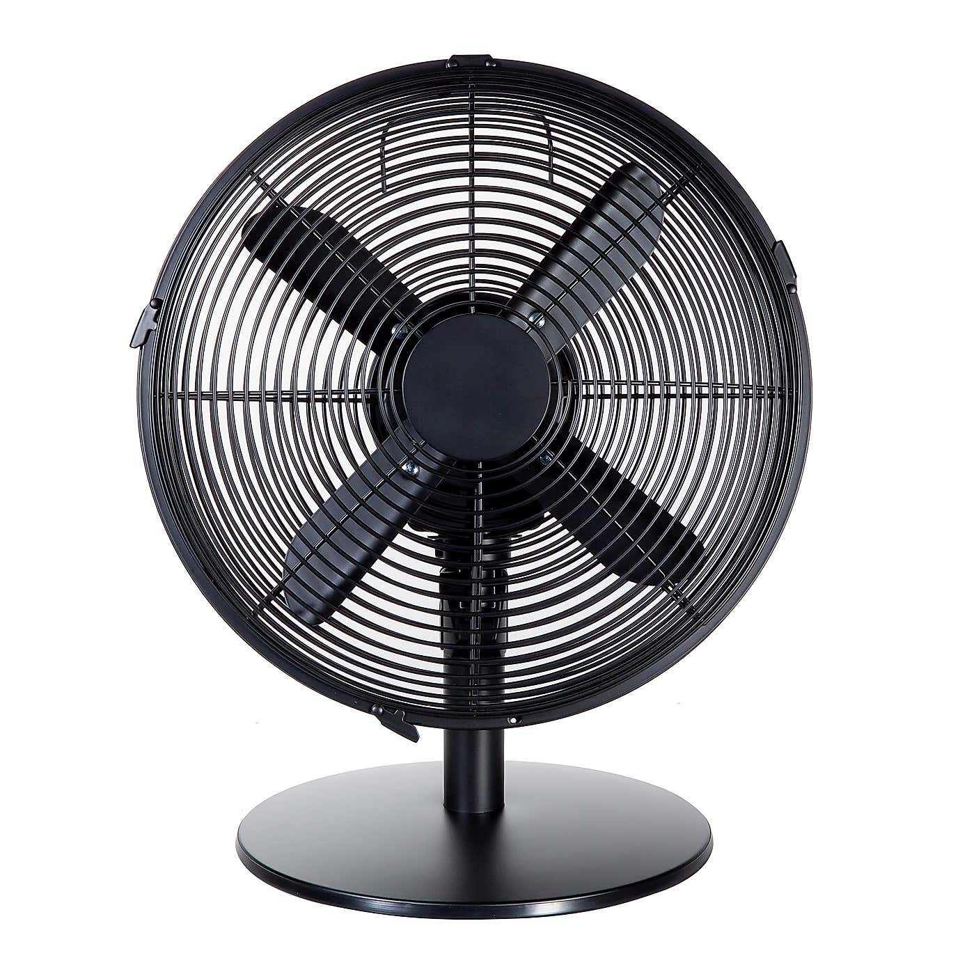 Zanussi 12" Matt Black Desk Fan