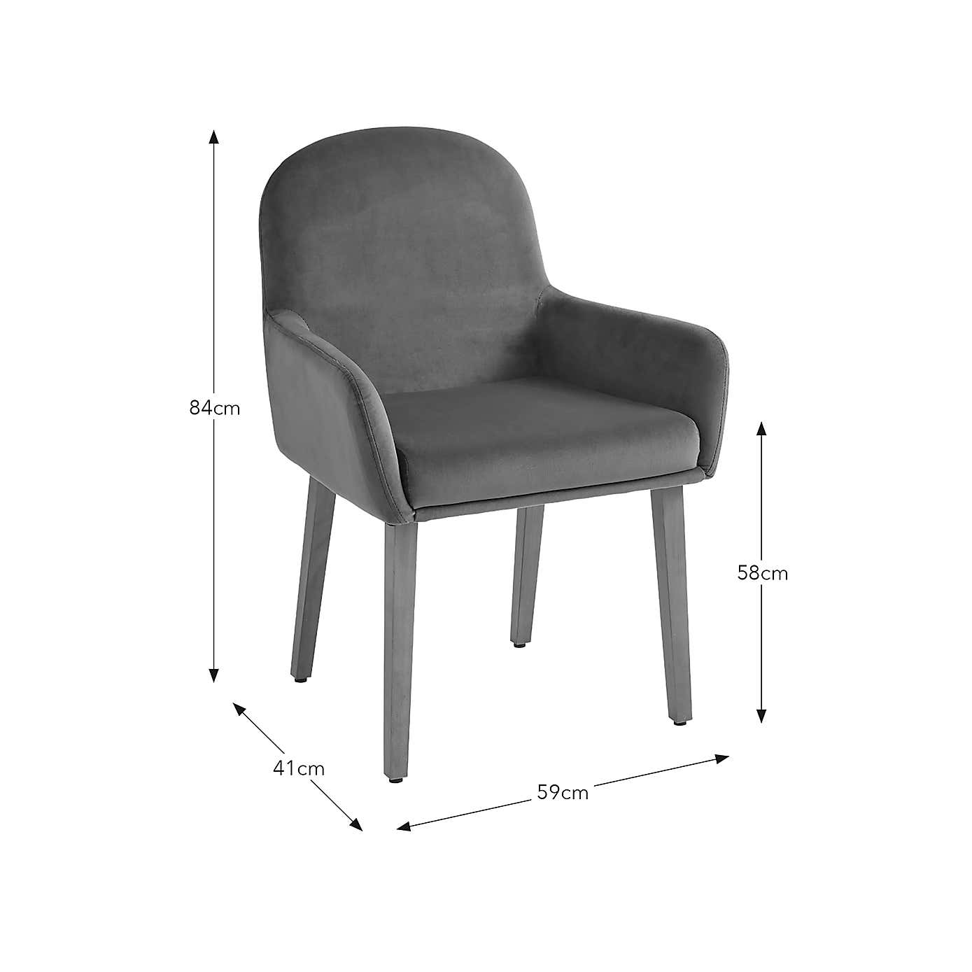 Agnes Carver Dining Chair, Velvet