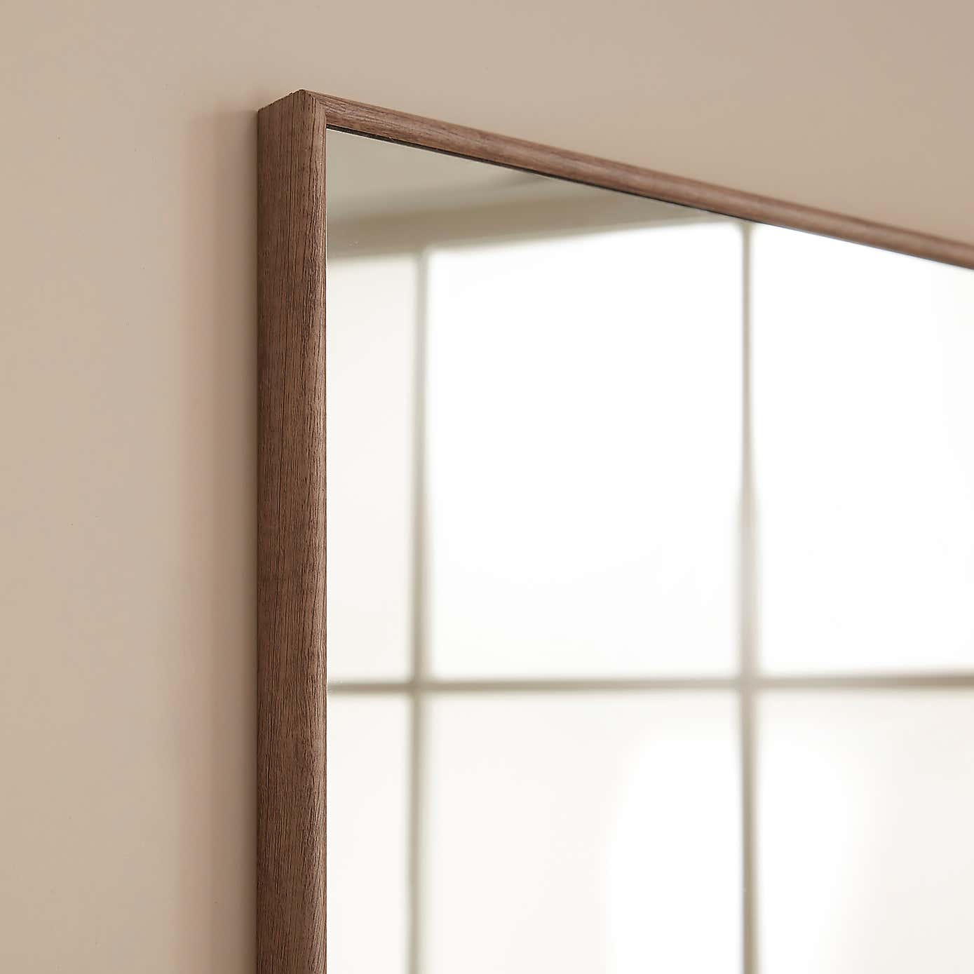 Oslo Wooden Effect Rectangle Wall Mirror