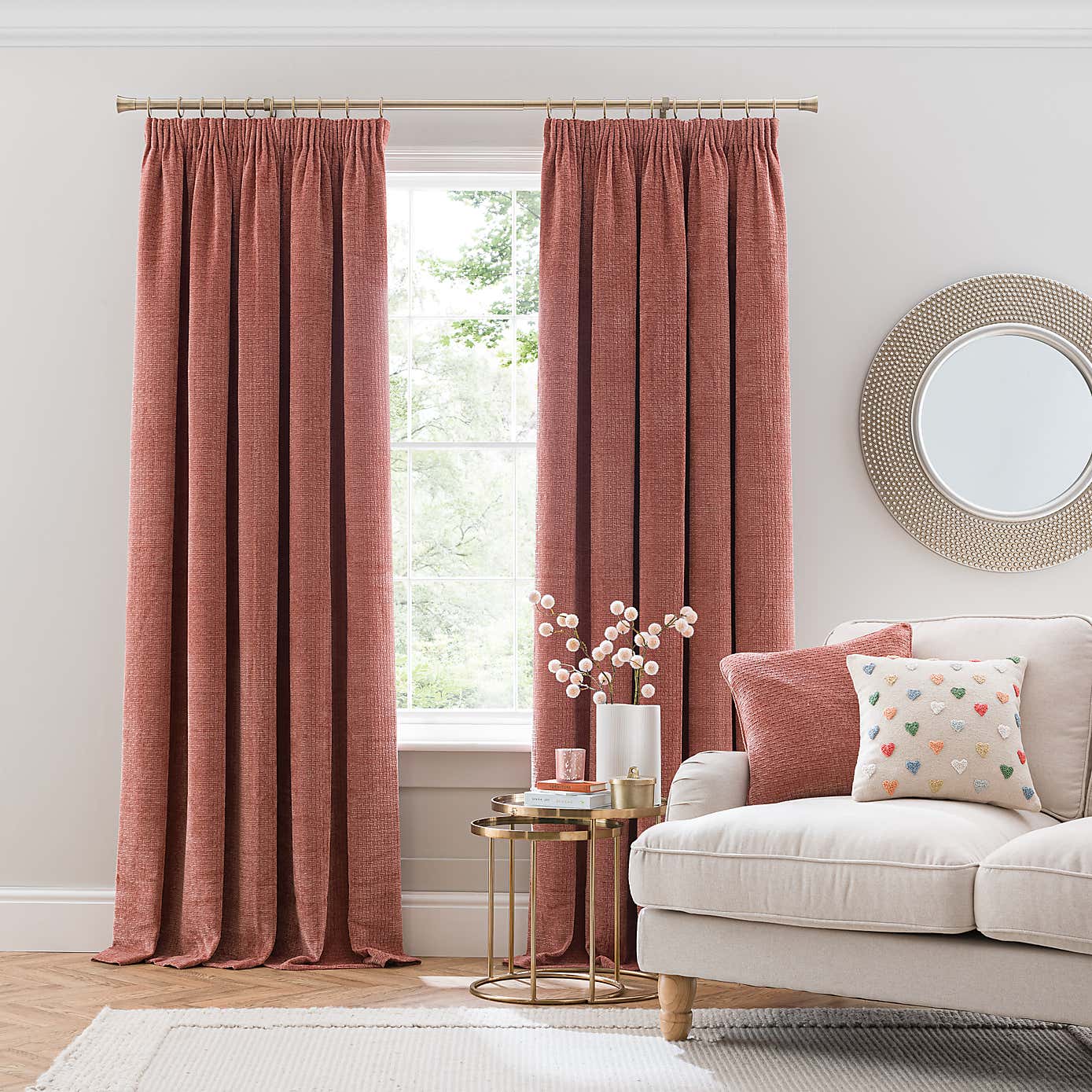 Alayna Chenille Pencil Pleat Curtains