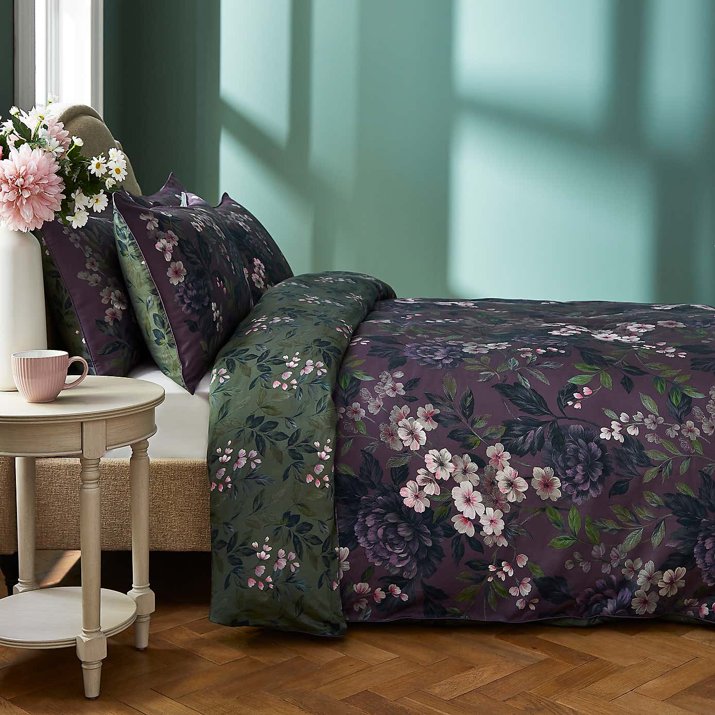 Dorma Giverny Damson Duvet Cover and Pillowcase Set