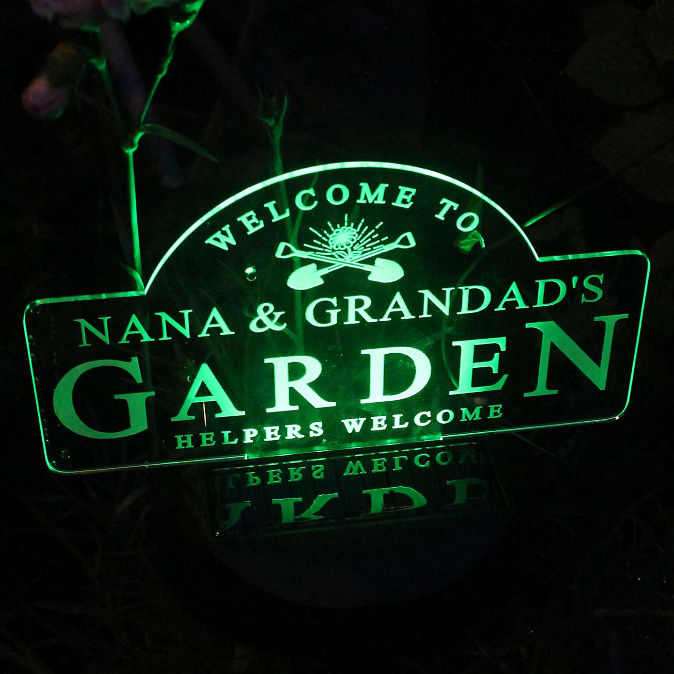 Personalised Garden Sign Outdoor Solar LED Light