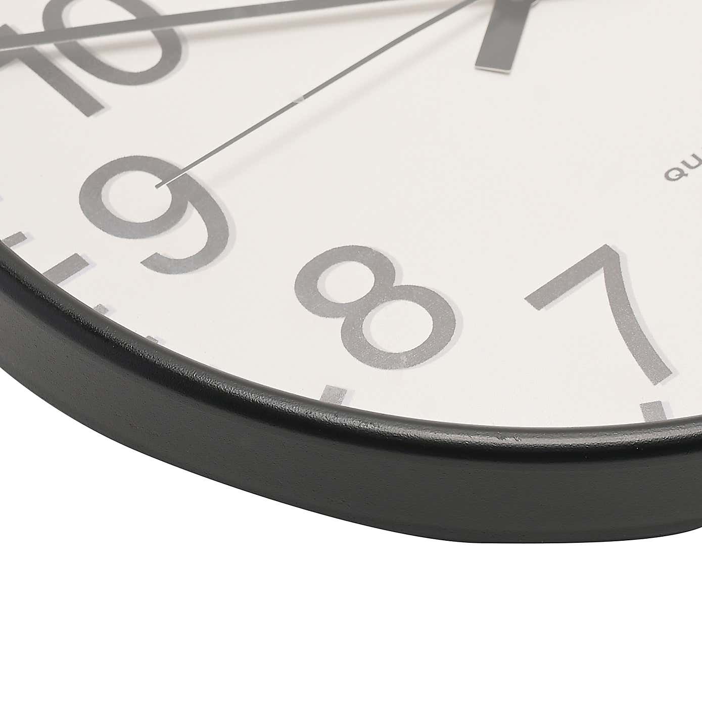 Widdop Bold Number Slimline Wall Clock
