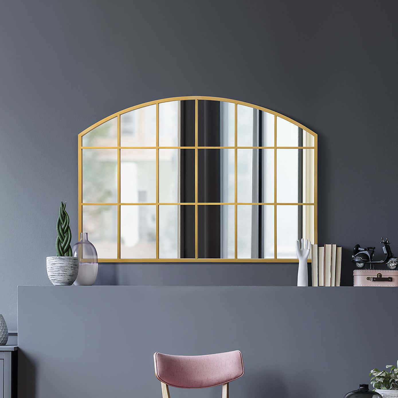 Arcus Window Arched Indoor Outdoor Wall Mirror