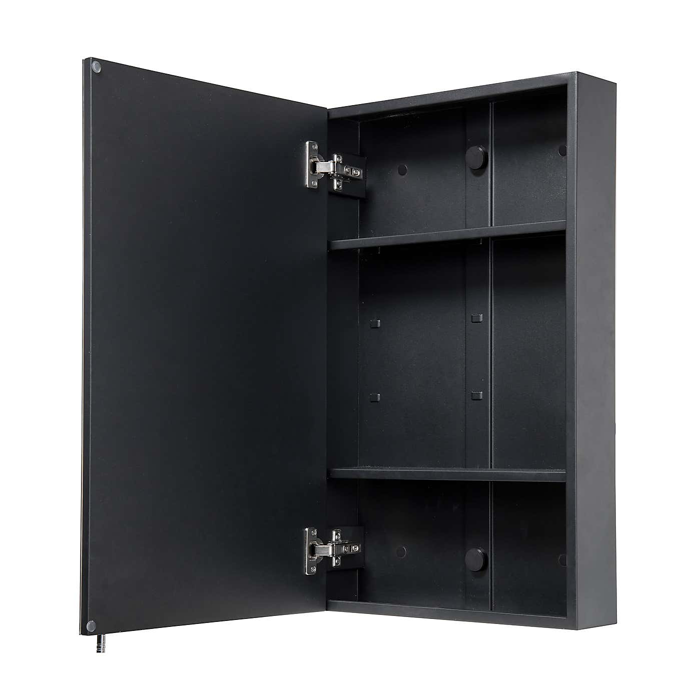 Dawley Matt Black Steel Single Door Cabinet, Matt Black