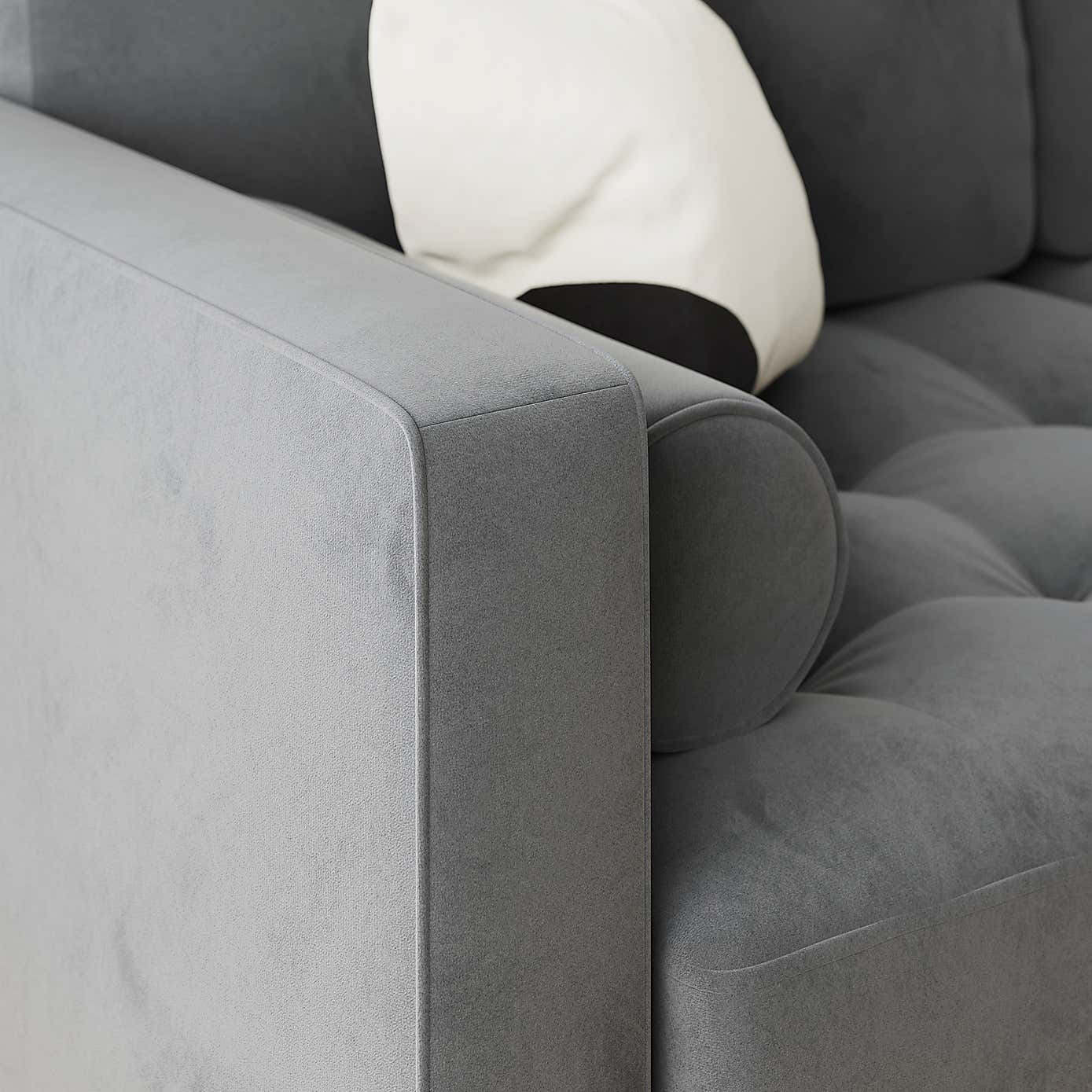 Zoe 4 Seater Corner Double Sofa Bed, Velvet