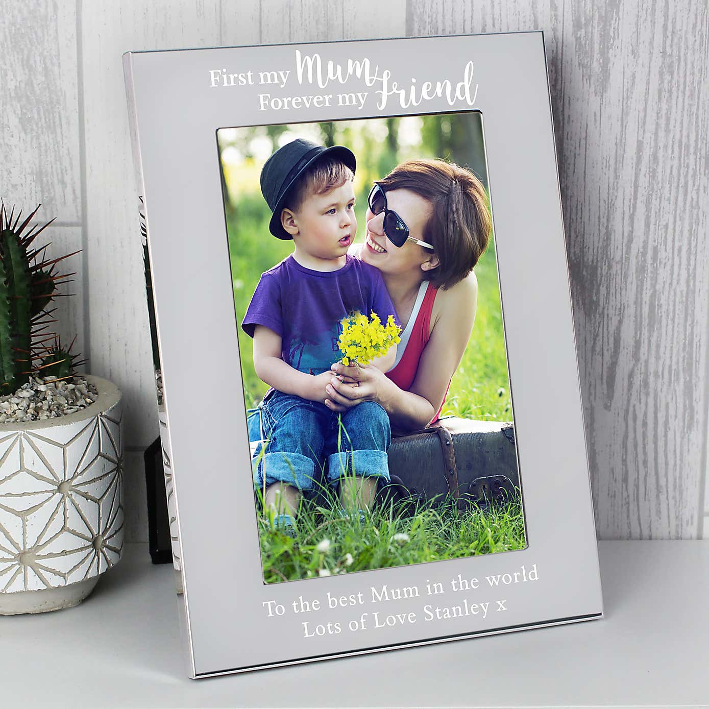 Personalised First My Mum Silver Portrait Photo Frame