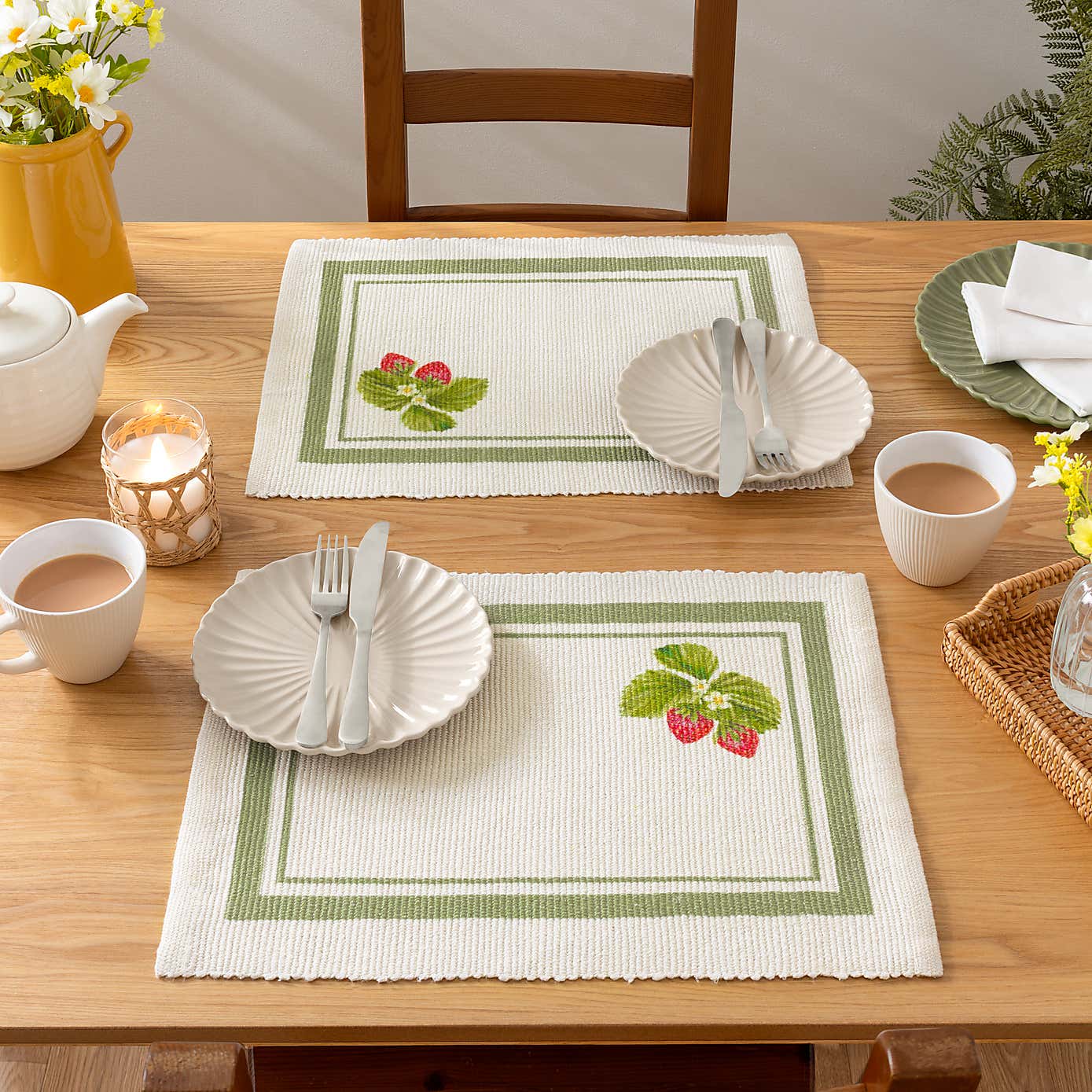 Evans Lichfield Set of 4 Strawberry Placemats
