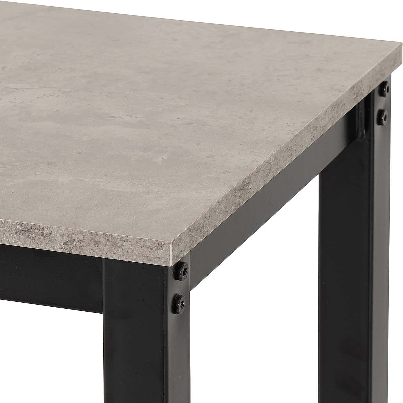 Athens Concrete Effect Breakfast Bar Set