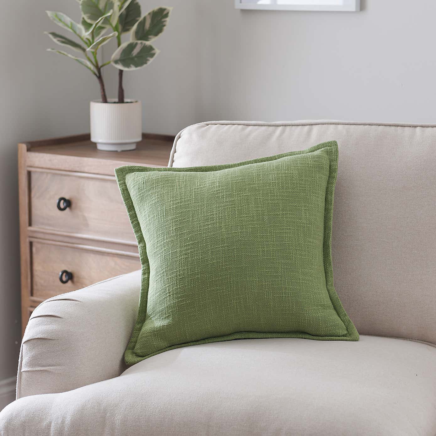 Westcott Cotton Velvet Slub Square Cushion