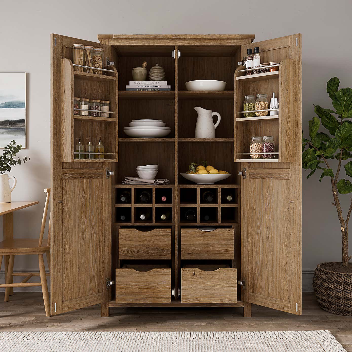 Olney Double Kitchen Larder Unit, Stone