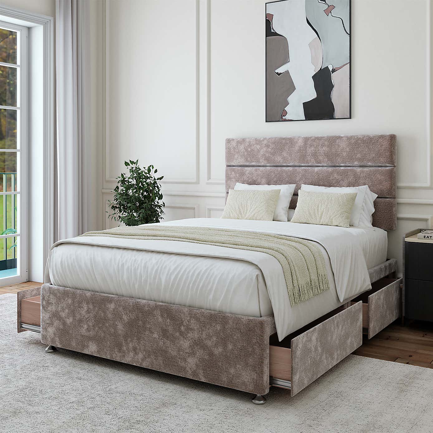 Bedmaster Luxury Chenille Universal Divan Base