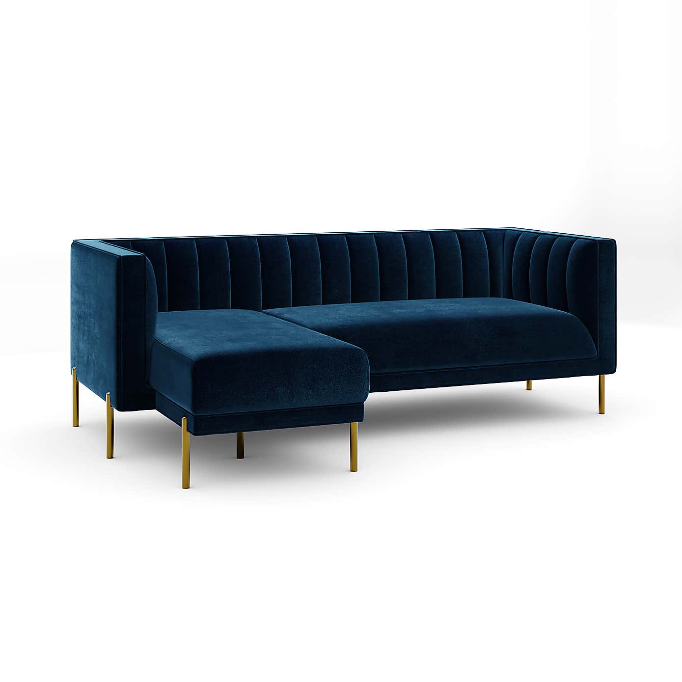 Bellamy Luxe Velvet Left Hand Corner Chaise