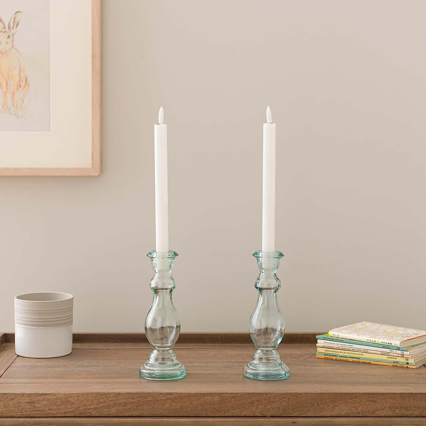 Set of 2 LED Taper Candles