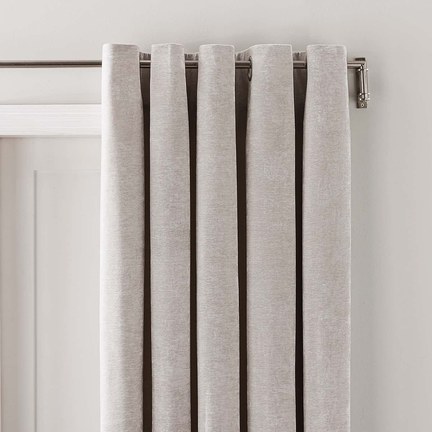 Vintage Chenille Olive Green Thermal Door Curtains