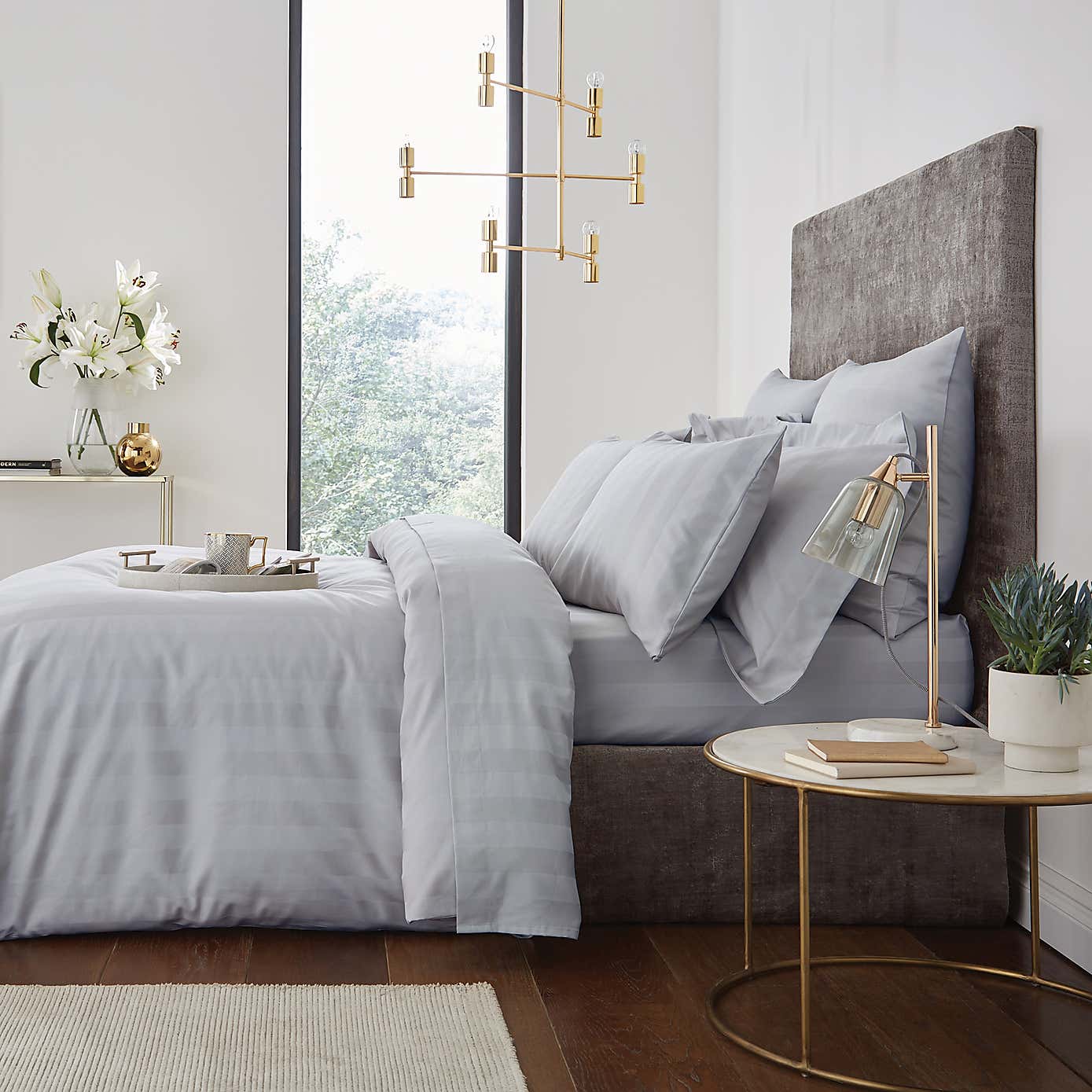 Hotel Cotton 230 Thread Count Stripe Duvet Cover